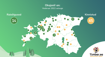 Oksjonil 5 miljoni euro väärtuses 405 hektarit kinnistuid, sh lubjakivikarjäär