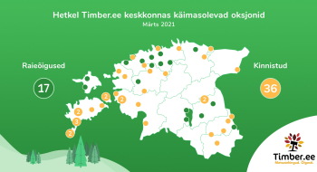 Oksjonil on 1,7 miljoni euro väärtuses metsa- ja põllukinnistuid Eesti eri paigus