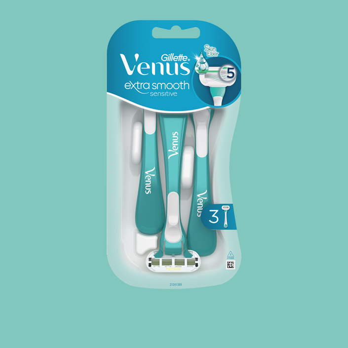 Extra Smooth Sensitive Disposable - pack of 3 razors