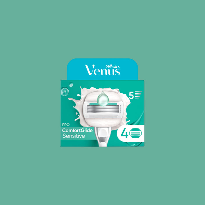 Gillette Venus Pro Comfortglide Sensitive Ersatzklingen 4er Pack