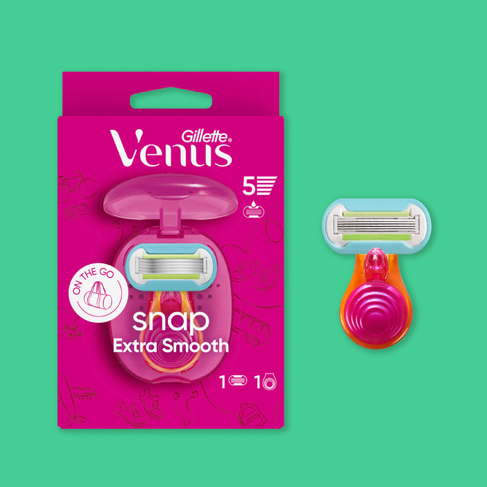 Extra Smooth Snap Rasierer Packung mit 1 Rasierer