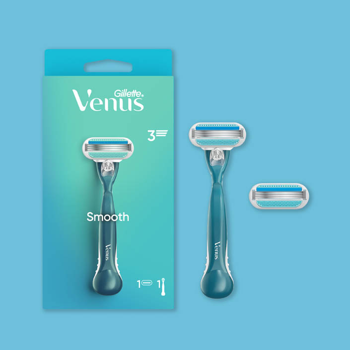 Gillette Venus Smooth Razor - package with 1 refill