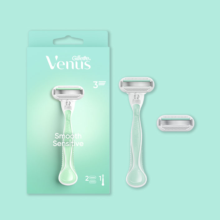 Nachfüllbare Rasierer – Smooth Sensitive Rasierer Packung mit 2 Rasierern