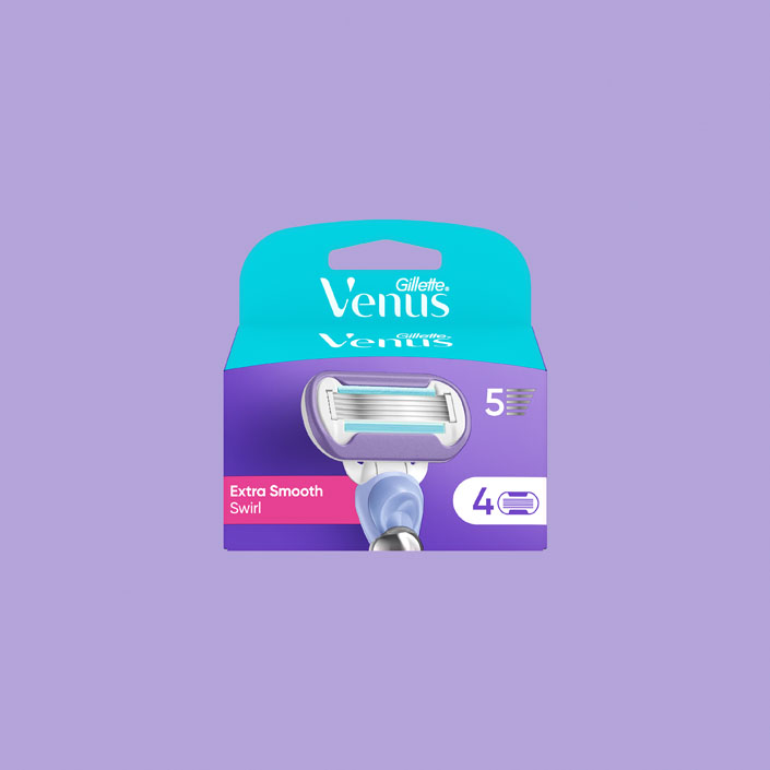 Gillette Venus Extra Smooth Swirl Klingen-Nachfüllpackung mit 4 Stück