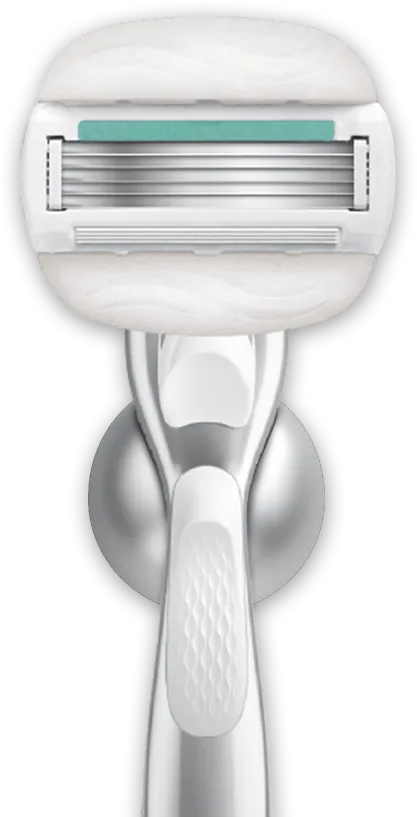 PRO ComfortGlide Sensitive Razor: 5 blades, Gelbars on SkinCushion, NEW Shower holder and Ergonomic metal handle