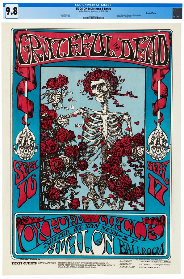 超希少　グレイトフル・デッド　Grateful Dead ヴィンテージポスター A New Opportunity to Acquire an Iconic Grateful Dead 'Skeletons