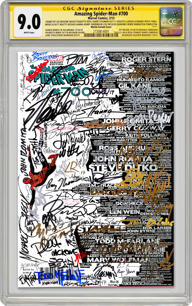 CGC Certifies an Amazing Spider-Man #700 with 99 Signatures — the