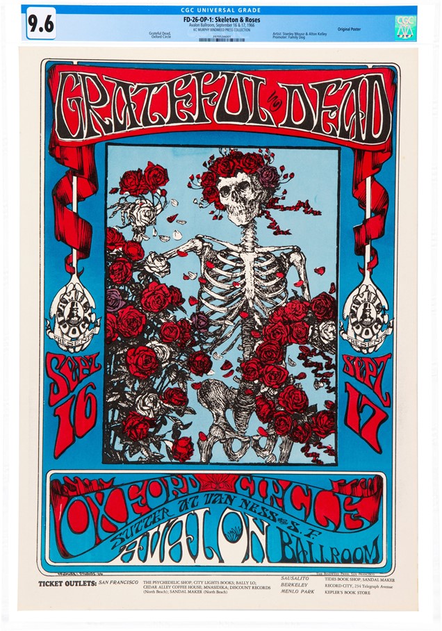 CGC-certified Grateful Dead Concert Poster Sells for a Record