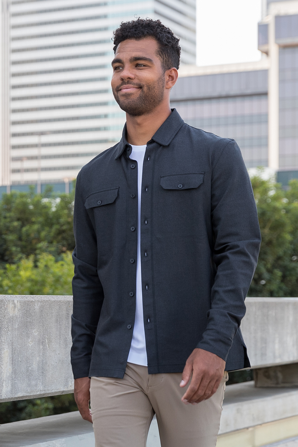 Stretch Thermal Button Down | Public Rec