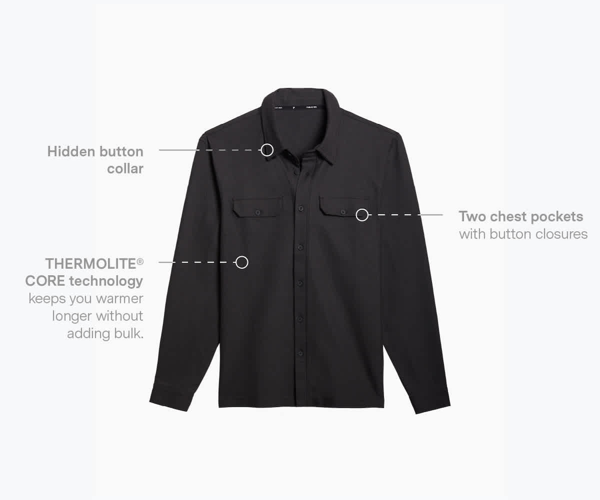 Features Image: Stretch Thermal Button Down