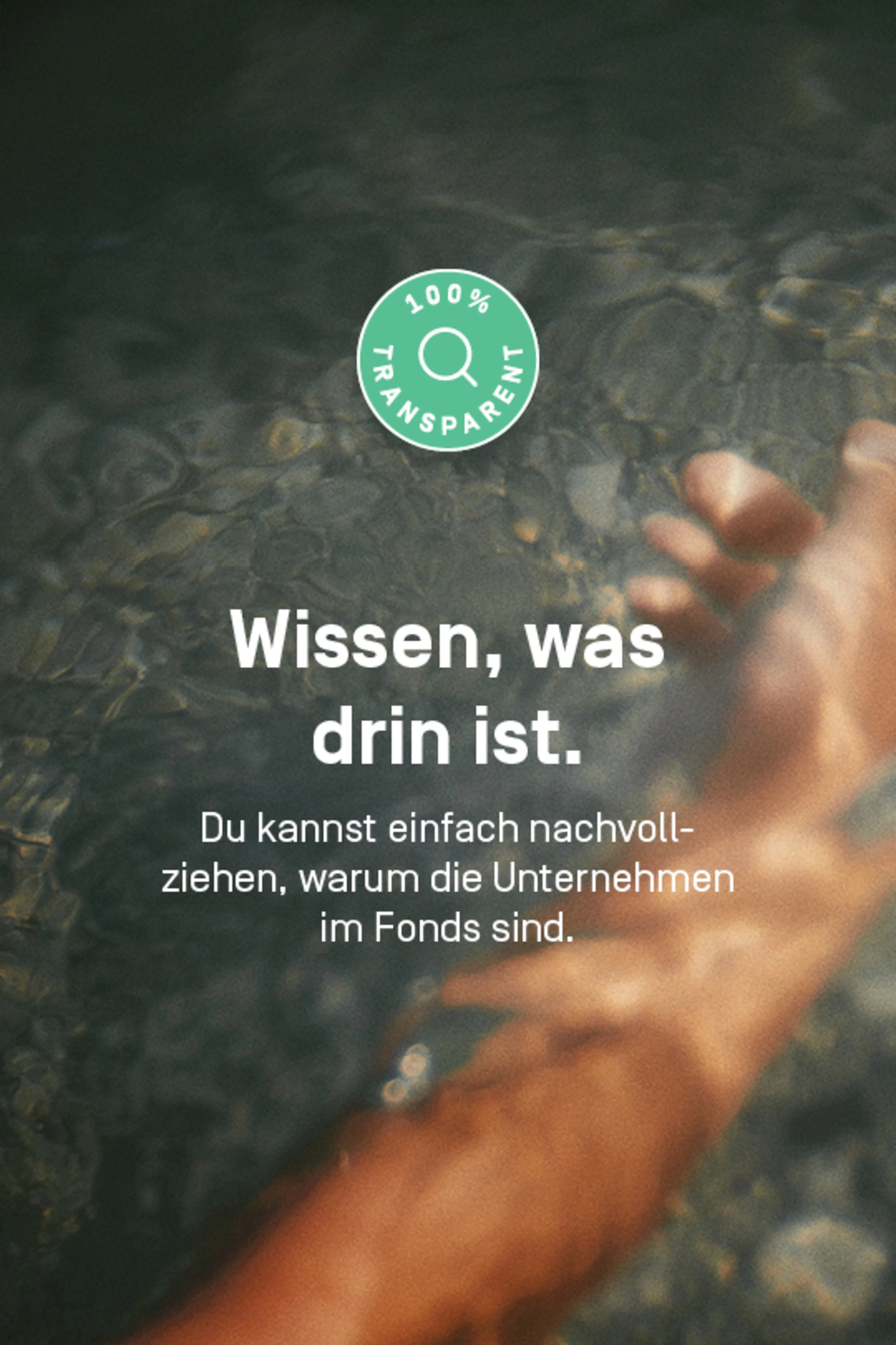 Wissen, was drin ist.