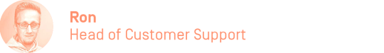 Porträt von Ron, unserem Head of Customer Support.