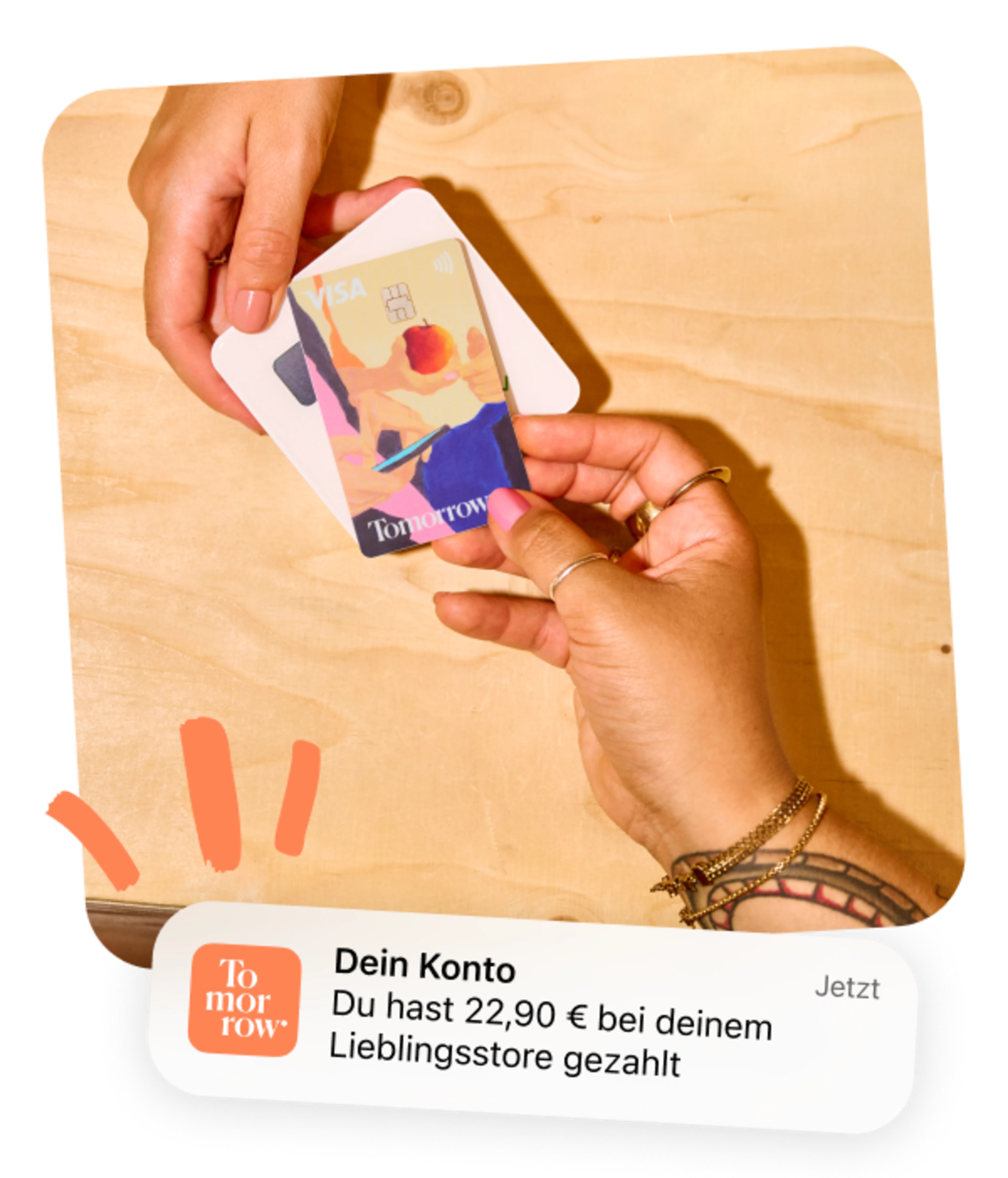 Kontaktloses Bezahlen mit der Tomorrow Card