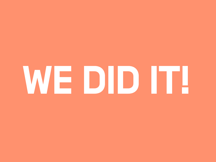 We did it! #ownTomorrow