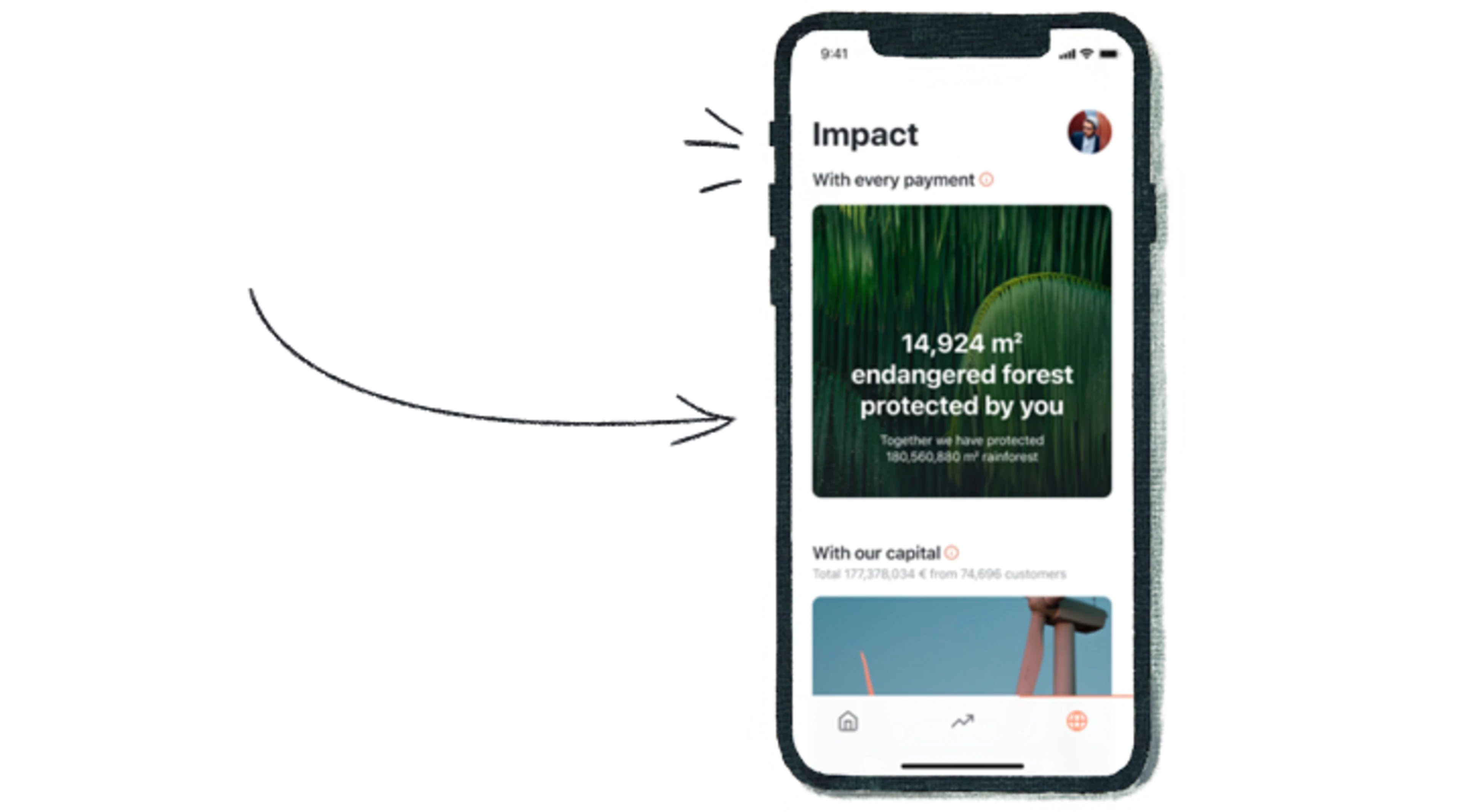 rainforest protection: another view in the app