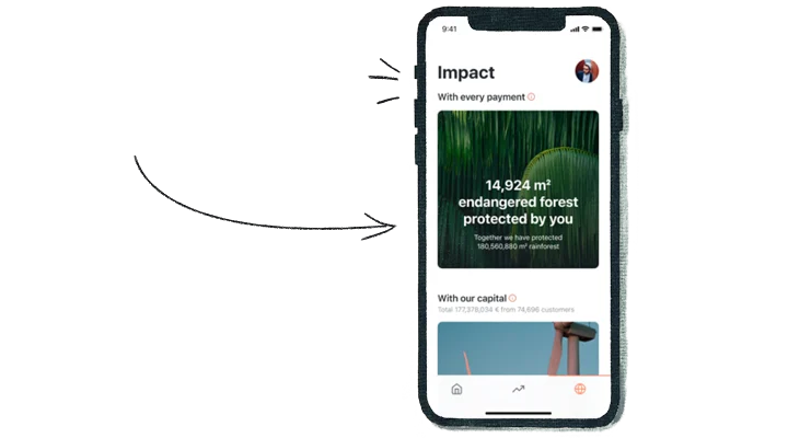 rainforest protection: another view in the app