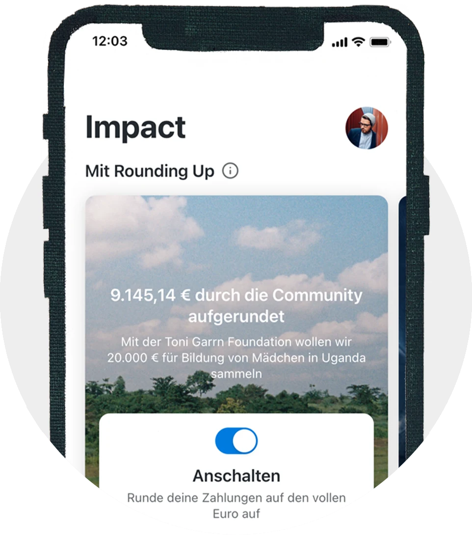 Ein Bildschirmfoto vom Rounding Up Feature in der Tomorrow App.