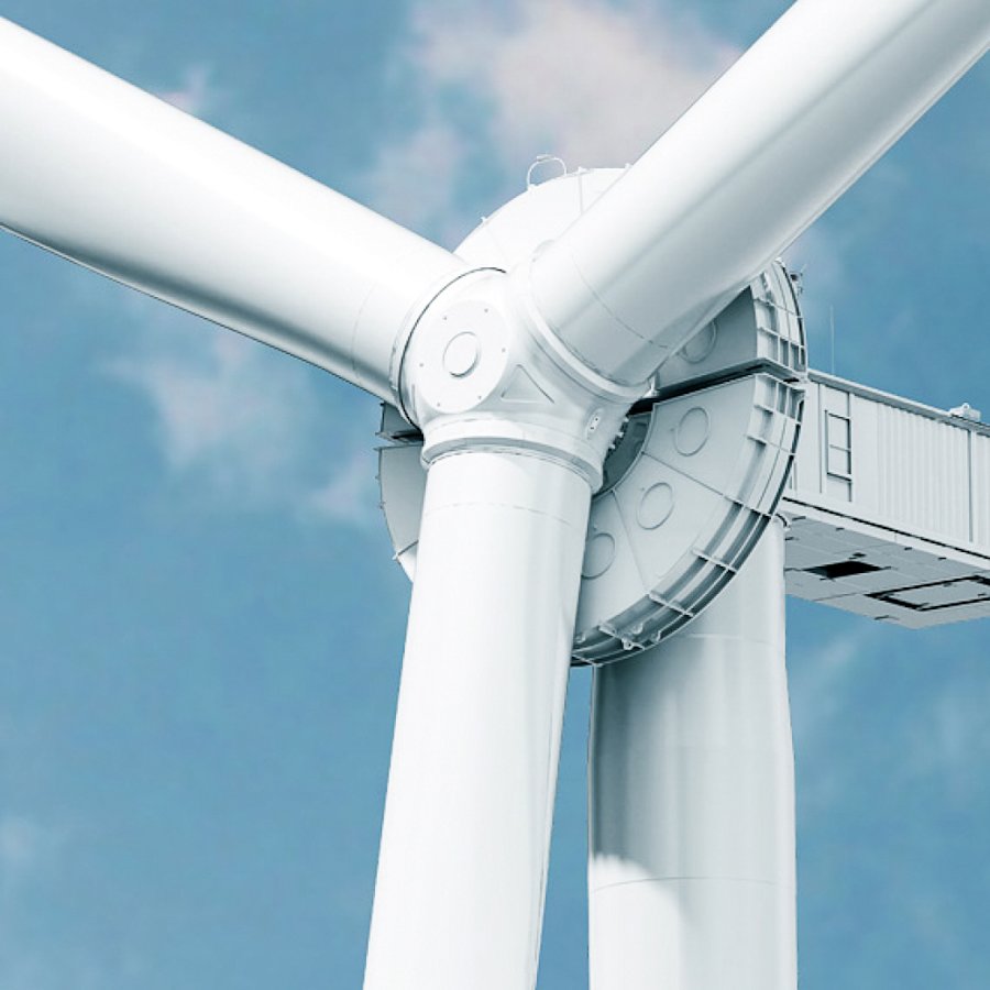 Eine Windkraftanlage