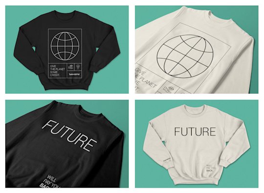 Die Sweatshirt von Tomorrow erhältlich in schwarz und weiß.