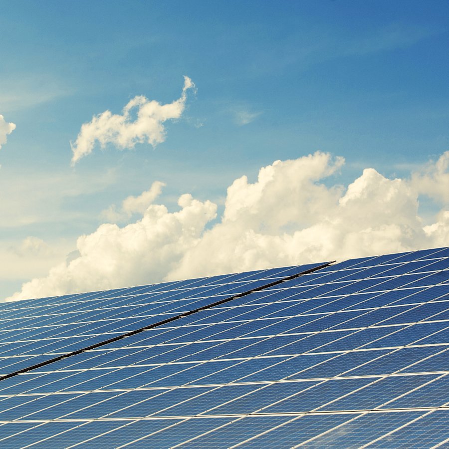 An array of solar panels