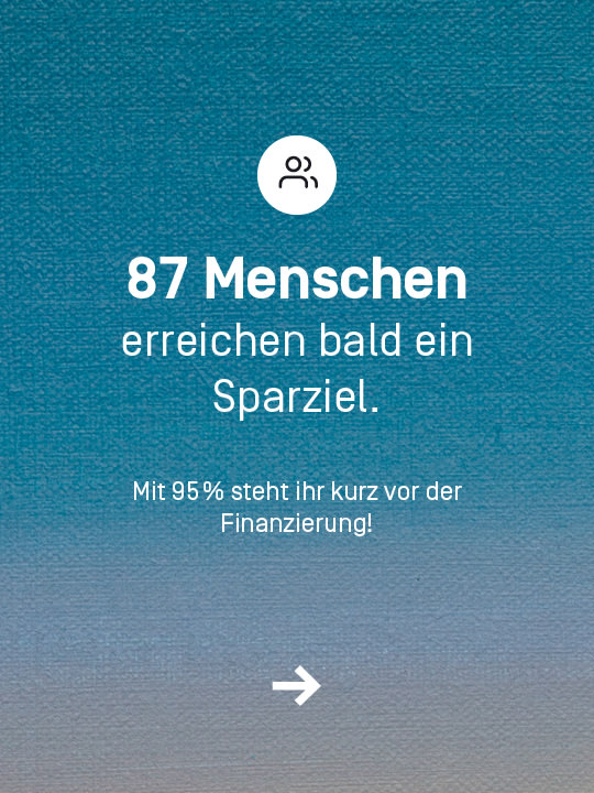 87 Menschen sind kurz davor ein Pocket Sparziel zu erreichen.