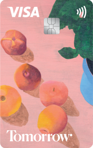 The Tomorrow debit card with apple painting