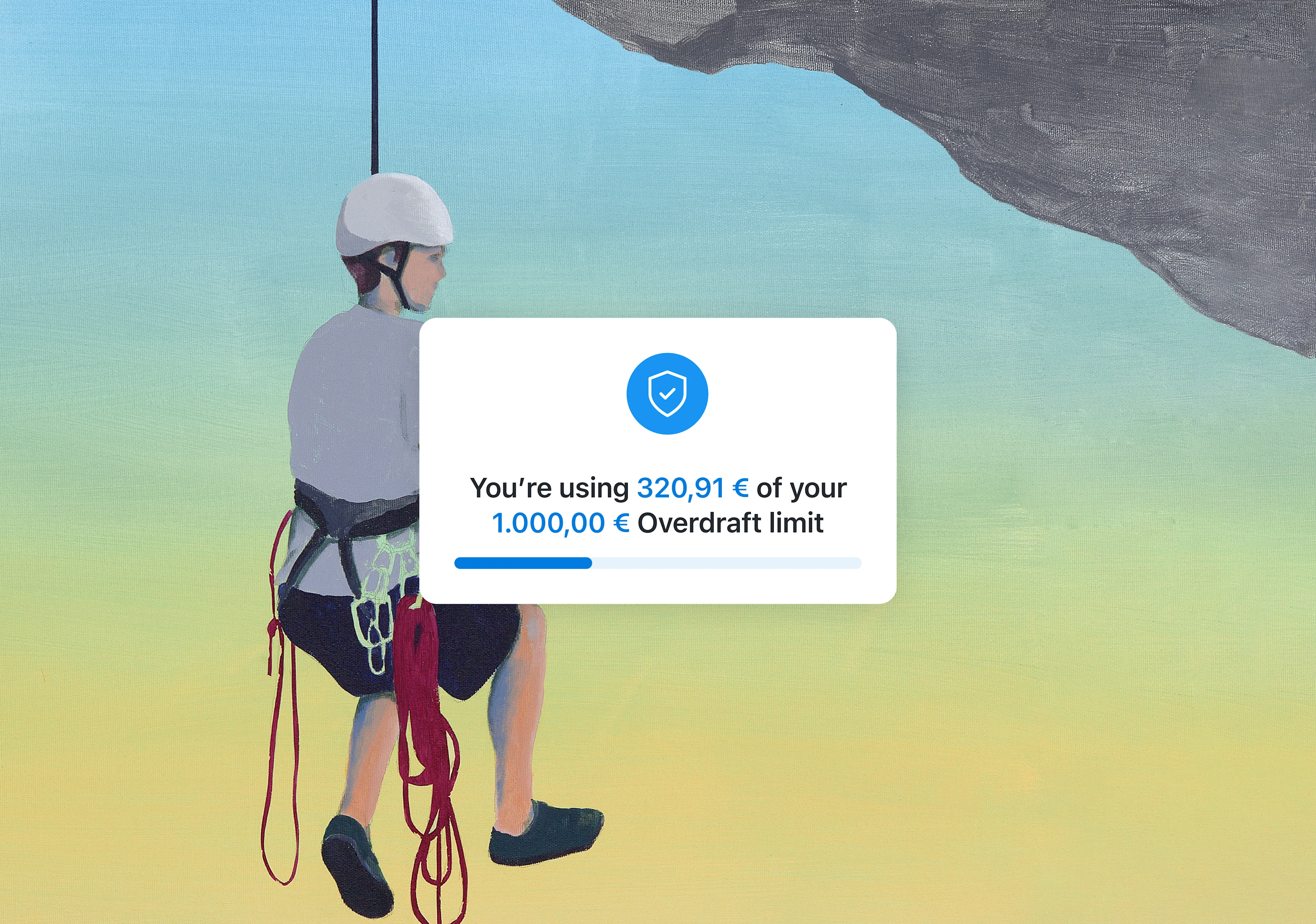 A mockup of the overdraft feature