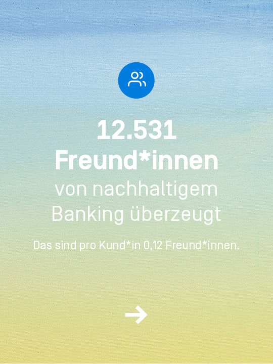 Ihr habt 12531 Freund*innen von nachhaltigem Banking überzeugt.