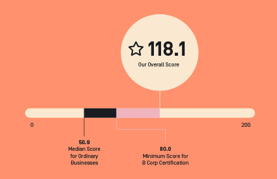 Our Overall Scoring in perspective to other companys