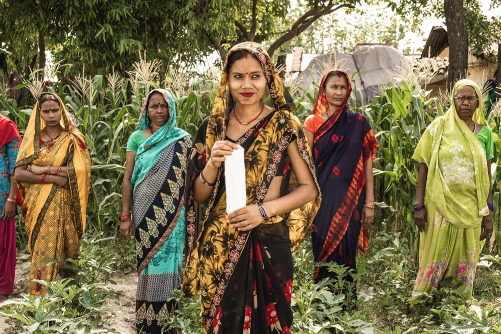 Women present the sustainable menstrual product