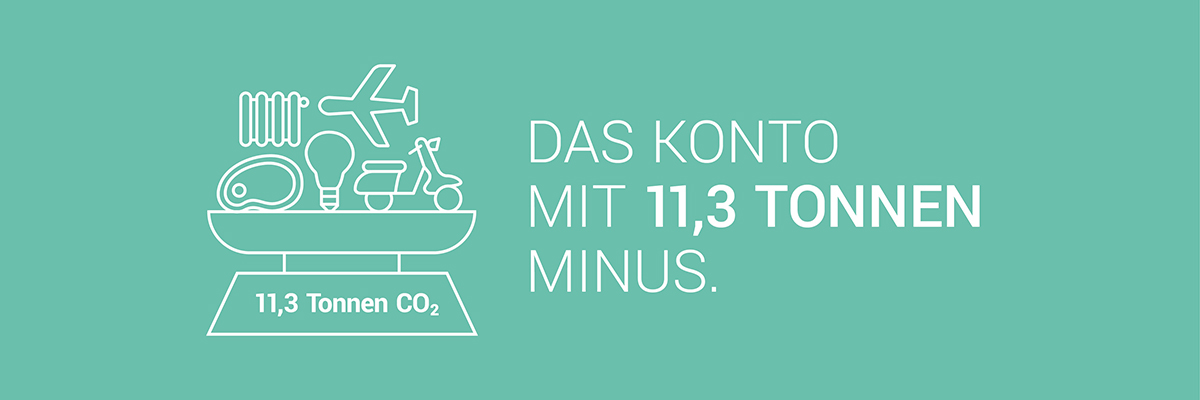 Das Konto mit 11,3 Tonnen CO₂ minus.