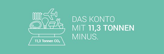 Das Konto mit 11,3 Tonnen CO₂ minus.