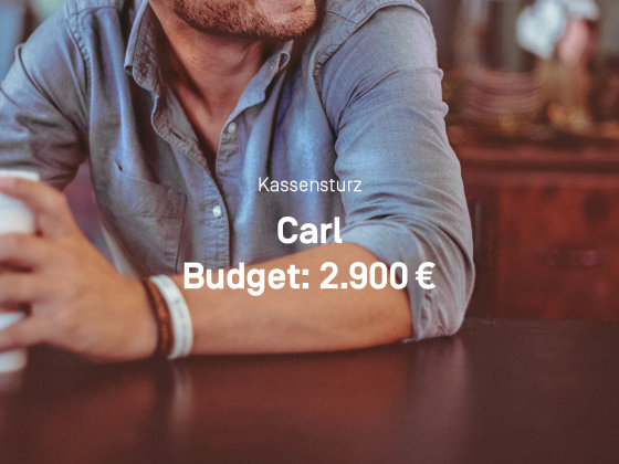 Carl: Monatliches Budget 2.900 Euro