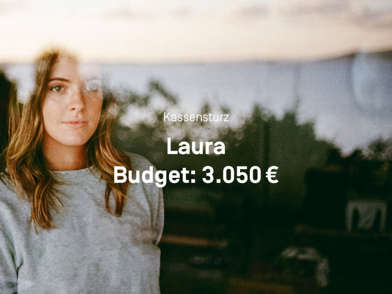 Kassensturz
Laura
Budget: 3.050 €