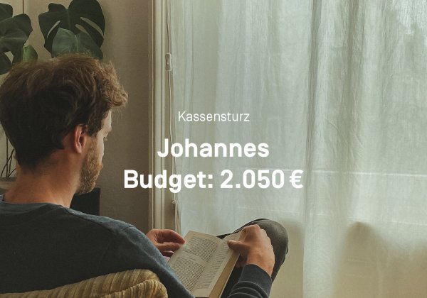 Kassensturz
Johannes
Budget: 2.050 €