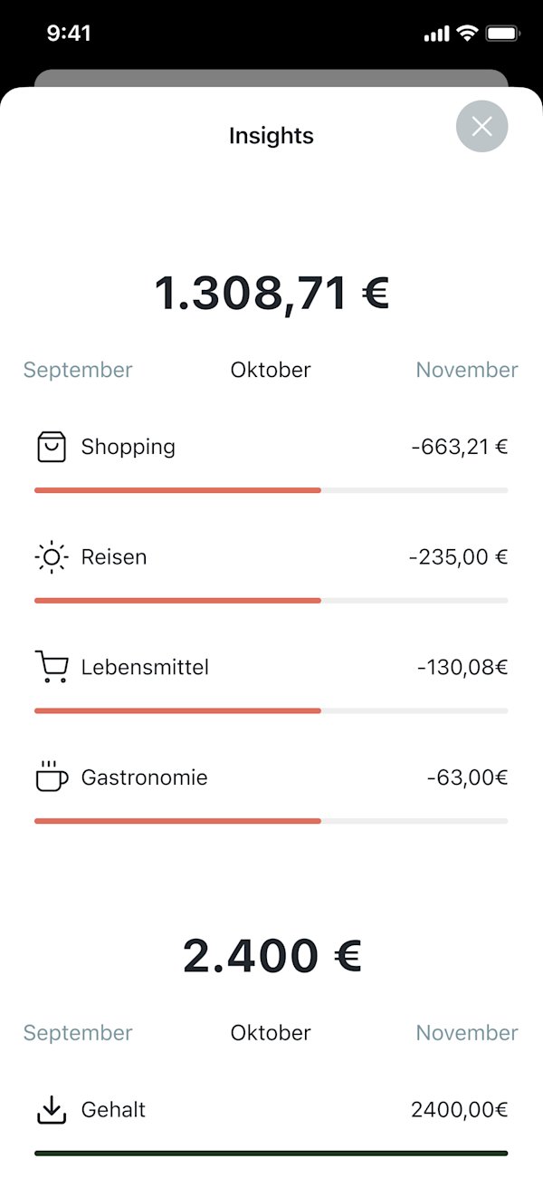 Detail Ansicht der automatischen Zahlungsauswertung