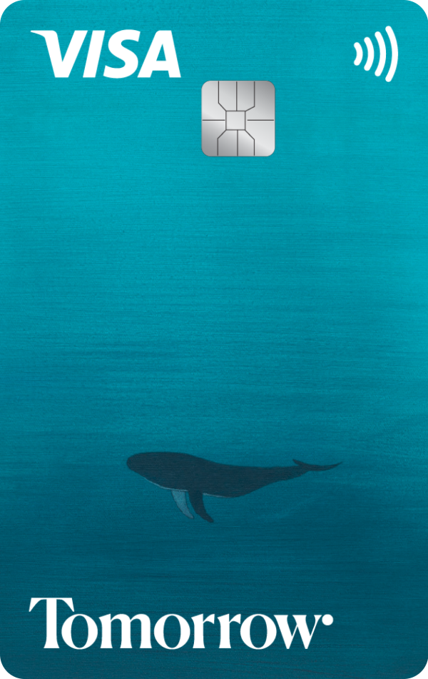 Debit card with whale