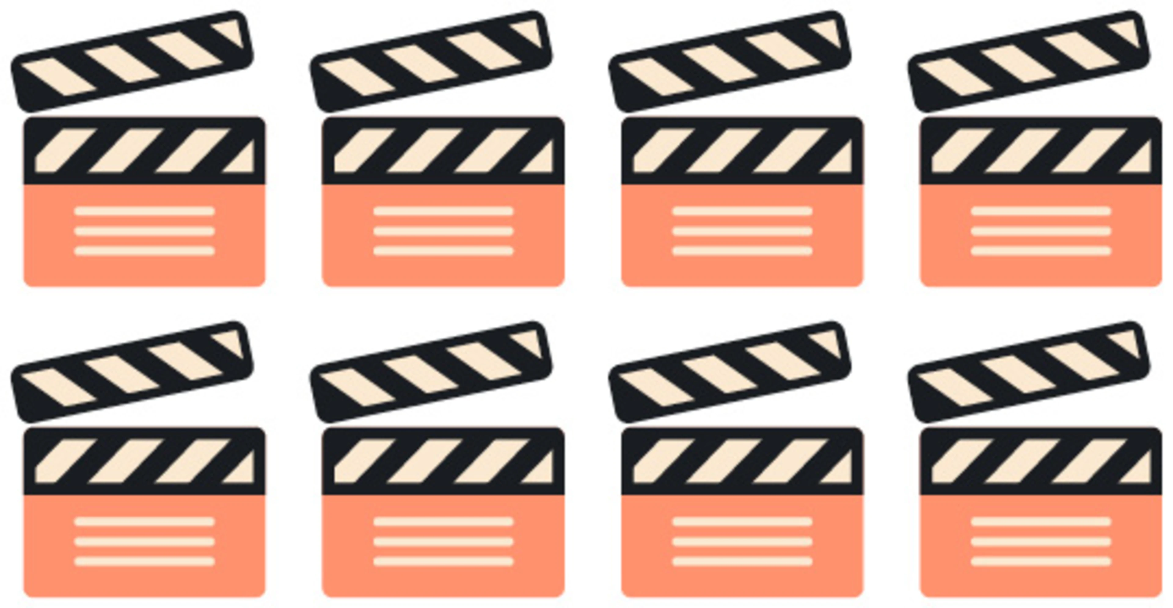 Die Einlagen als Filmklappen dargestellt.