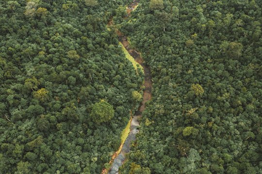 Das Bild zeigt die Landschaft vor Ort