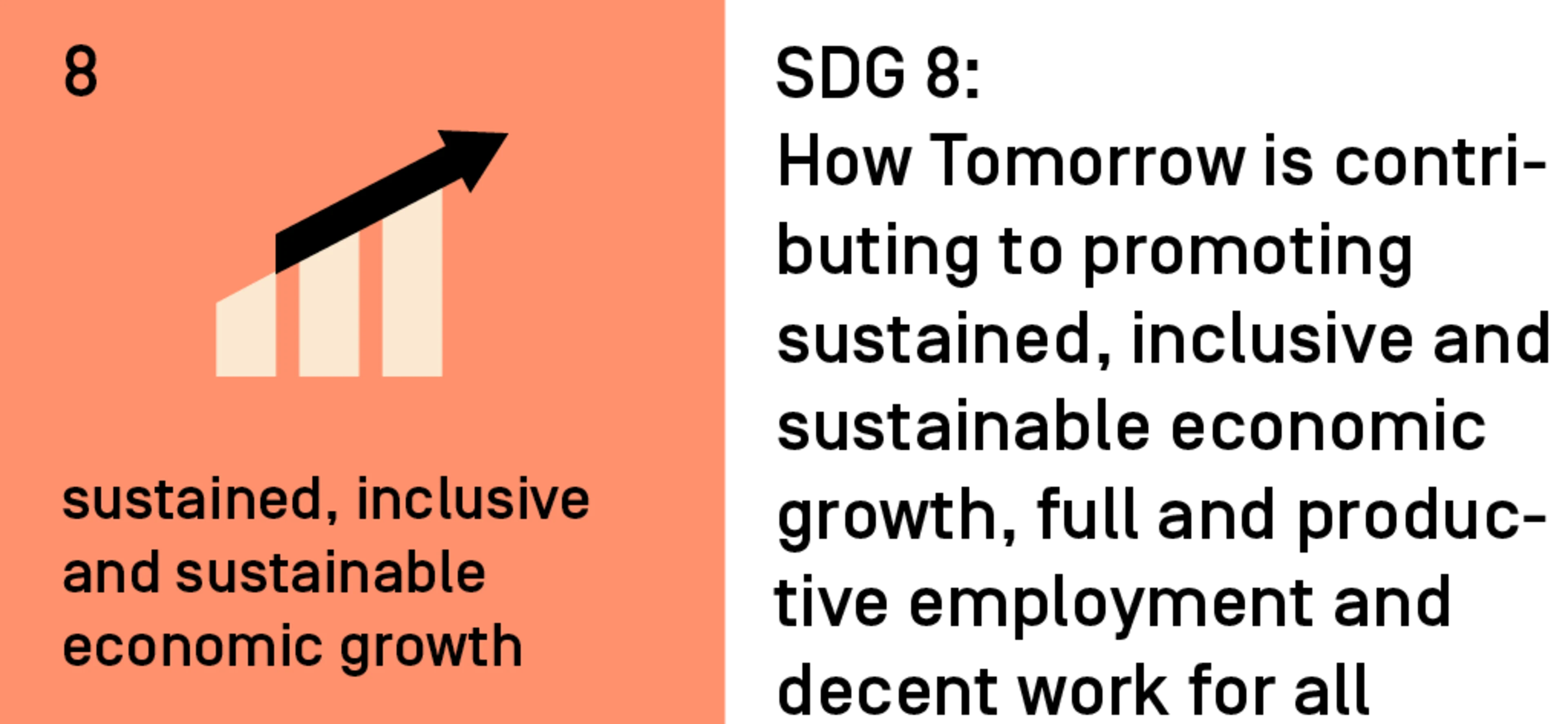 SDG 8: How Tomorrow is contributing to promoting sustained, inclusive and sustainable economic growth, full and productive employment and decent work for all