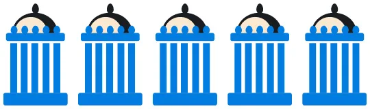 Die geschützten Quadratmeter Regenwald als Icons dargestellt. 