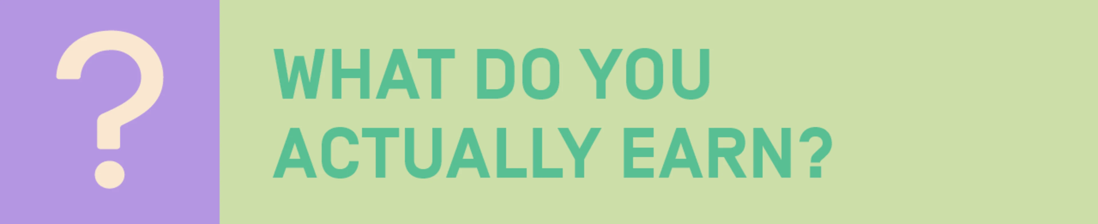 What do you actually earn?