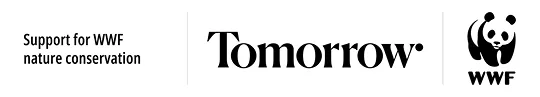 You can see the WWF logo and a reference to the cooperation with Tomorrow