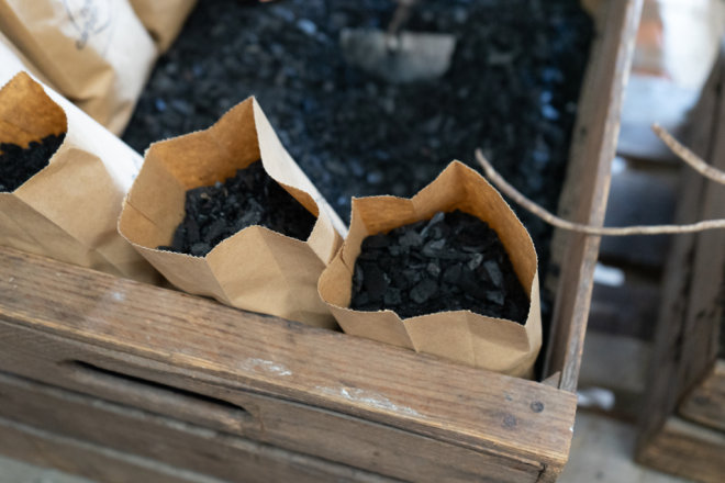 The picture shows the biochar