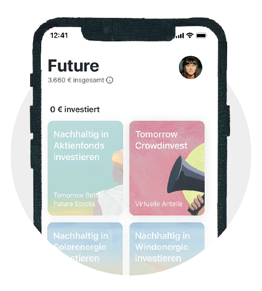 Ansicht des Future-Bereichs in der Tomorrow App