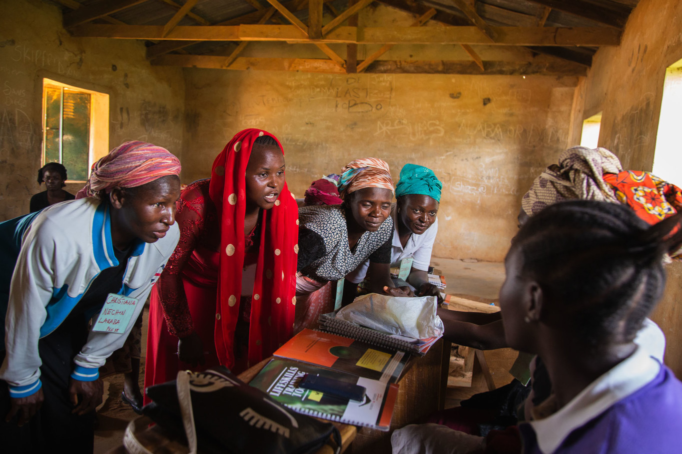 The picture shows participants of the program in Nigeria in their training room