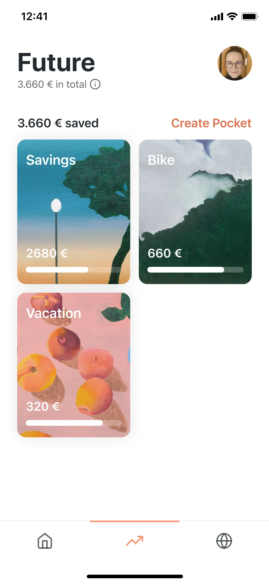 Pockets overview screenshot