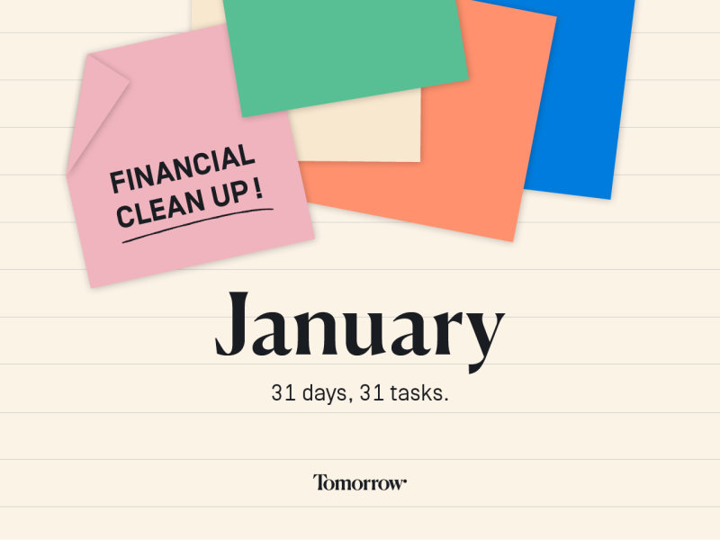 Financial Clean Up Januar: 31 days, 31 tasks