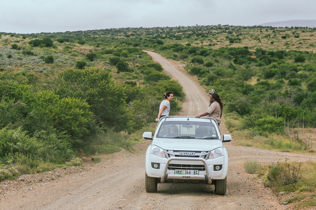 Auto auf dem Farmgelände