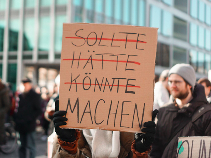 Poster at a Friday for Future demonstration